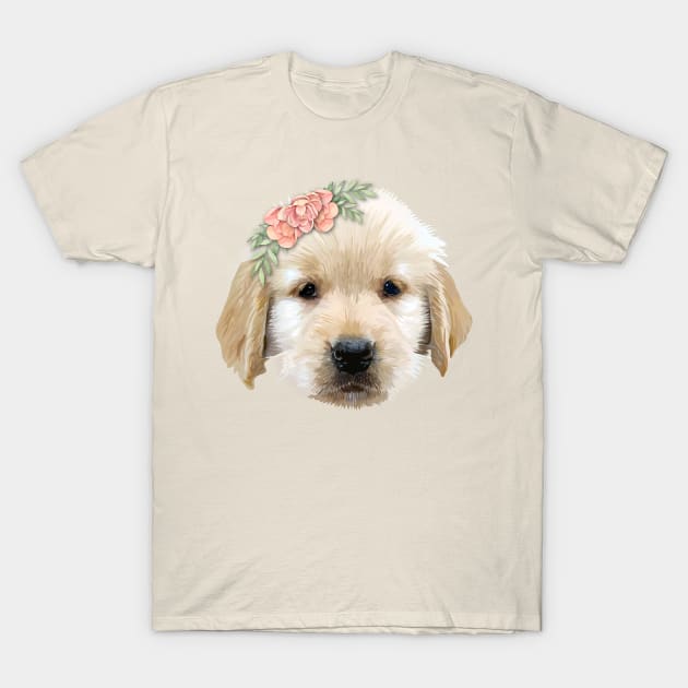 Baby Golden Dog T-Shirt by thedailysoe